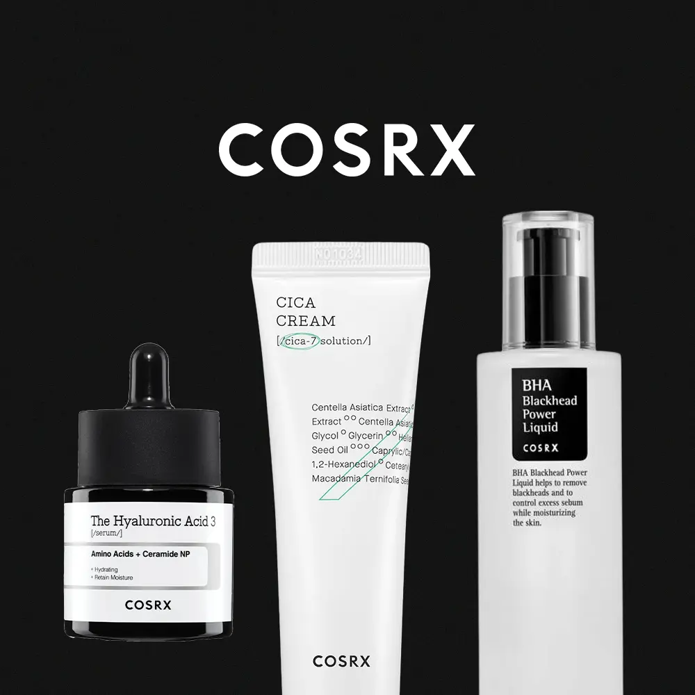 Kampanjbanner för COSRX – innovativ koreansk hudvård.